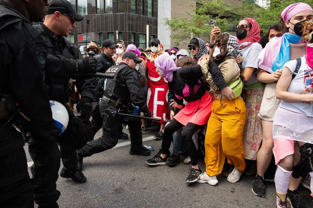 Montreal Pride Protestors Brutalized by Police for Peacefully Opposing Genocide and Corporate Complicity