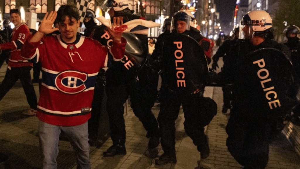 Montreal Riot Police Were Staged Before the Habs Winning Goal